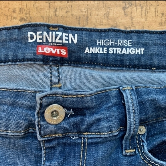 Denizen Levi's High-Rise Ankle Straight Jeans Denim Blue Women's Size 4 Classic - Picture 7 of 12
